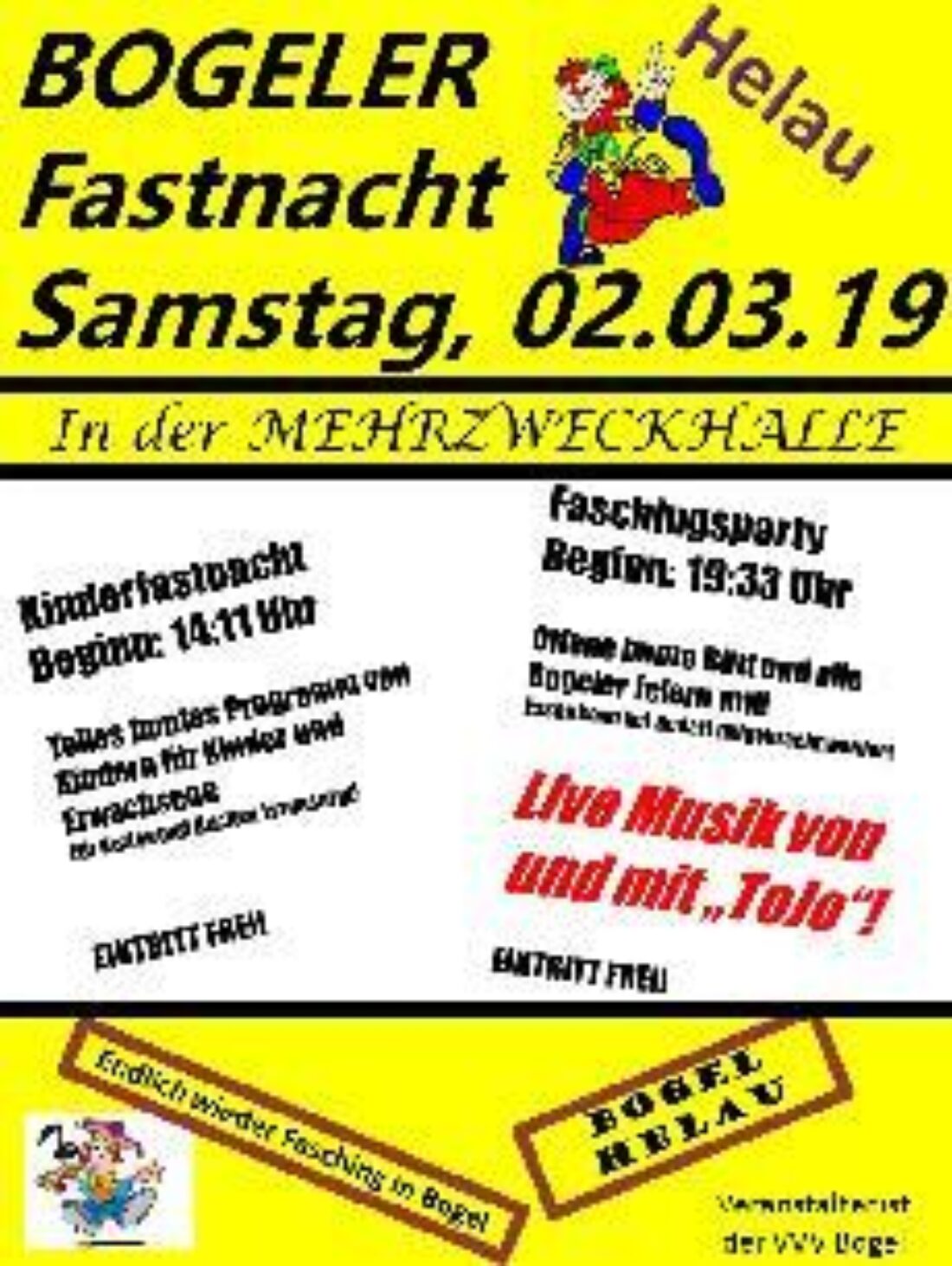 Fastnacht in Bogel am 02.03