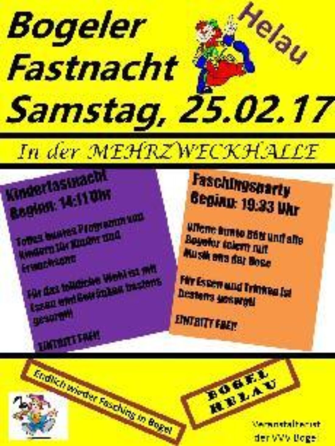 Fastnacht in Bogel am 25.02
