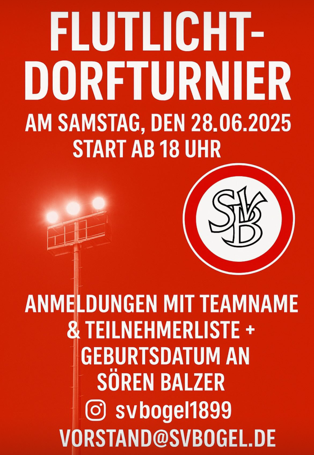 Flutlichtdorfturnier am 28.06.2025