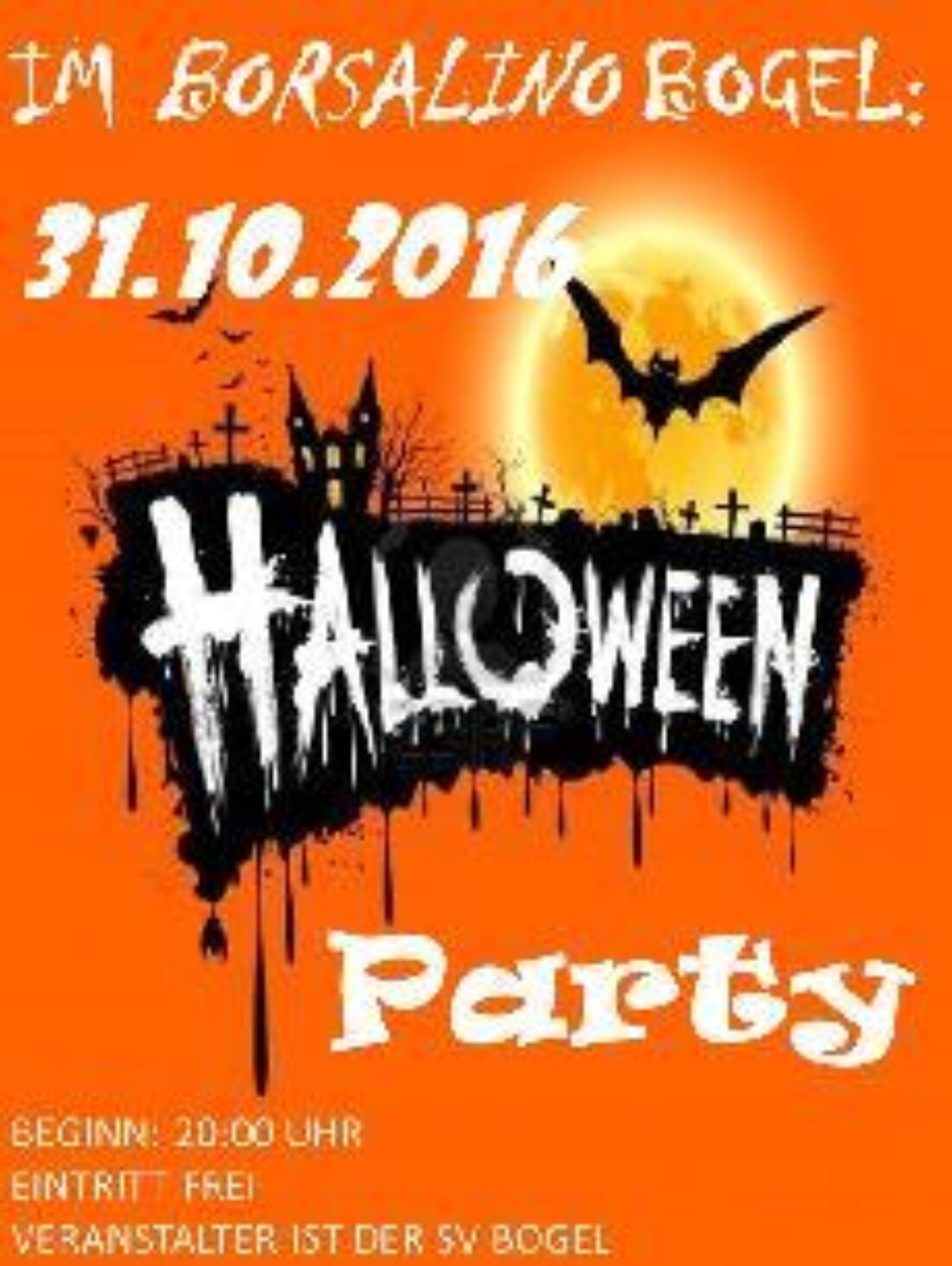 Halloween Party am 31.10. im Borsalino
