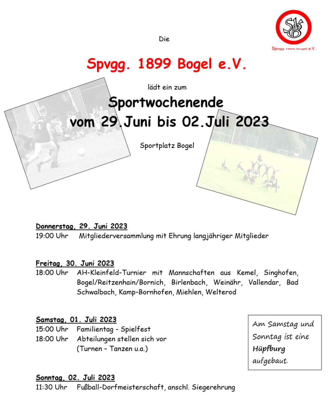 Sportwoche vom 29.06.-02.07.